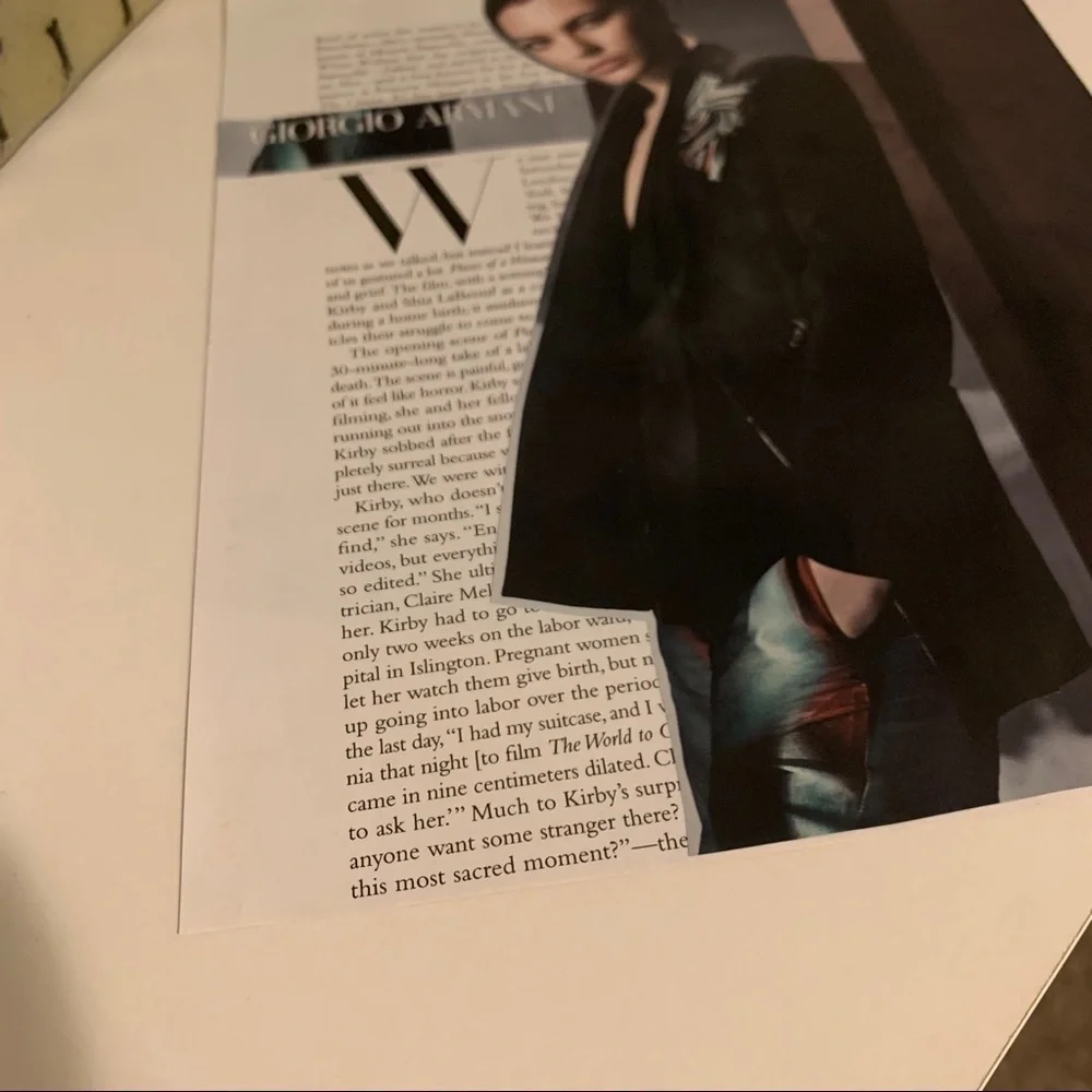 Giorgio Armani Blazer Collage Wall Art Editorial Fashion Print Chic Decor